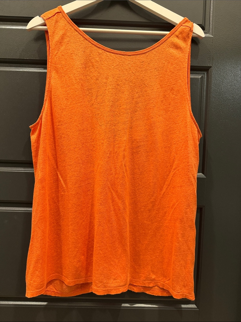 Women’s Orange linen Tank Top - Lightweight Casual Layering